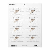 Script watercolor quail egg labels ラベル (フルシート)