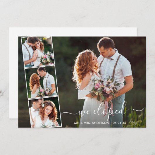 Script Weスタイリッシュ Eloped 4写真 案内状 (正面/裏面)