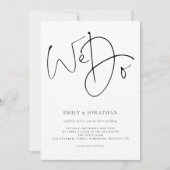 Script We Doモダン結婚式招待状 招待状 (正面)