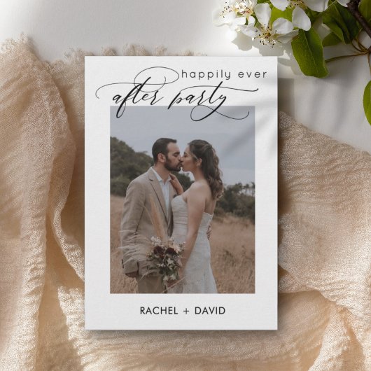 Script We Elopedエレガントフォトウェディングレセプション 招待状