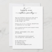 Script We Elopedモダンフォトウェディングレセプション 招待状 (正面)