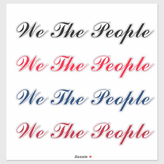 Script We The People Sticker シール (シート)