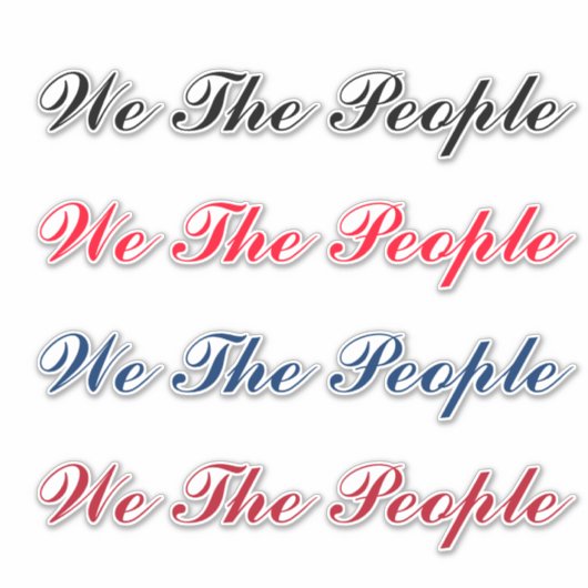 Script We The People Sticker シール (正面)