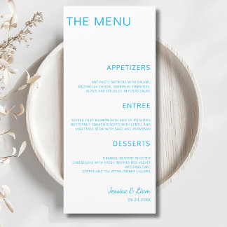 Script Wedding Dinner Minimalist Wedding Reception メニュー