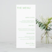 Script Wedding Dinner Minimalist Wedding Reception メニュー (スタンド正面)