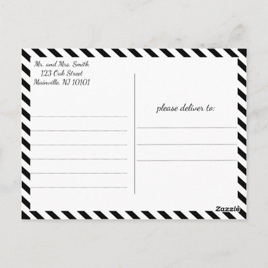 Script Wedding Thank You Post Card ポストカード (裏面)