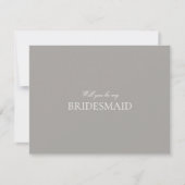 Script White & Gray Bridesmaid Proposal Card セーブザデート (正面)
