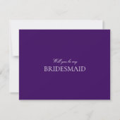 Script White & Purple Bridesmaid Proposal Card セーブザデート (正面)