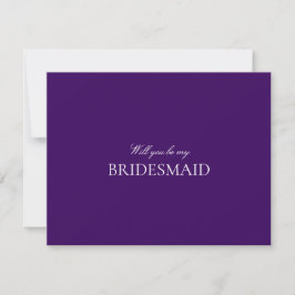 Script White & Purple Bridesmaid Proposal Card セーブザデート