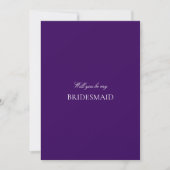 Script White & Purple Bridesmaid Proposal Card セーブザデート (正面)