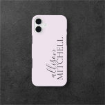 Script WrithlミニマリストiPhoneケース iPhone 16 Plusケース<br><div class="desc">ミニマルなケースは、スクリプト書道とシックなセリフフォントを組み合わせた名前を特徴とする。</div>