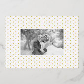 Script ypography's 結婚 Thank You photo collage 箔シーズンカード (裏面)