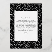 Scripted Gold Foil Photo Graduation Thank You 箔招待状 (裏面)