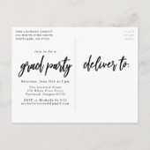 Scripted Photo Gradation Party インビテーションポストカード (裏面)