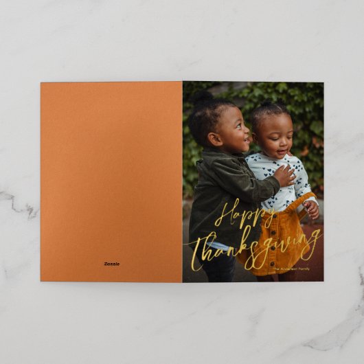 Scripted Photo Happy Thangling 箔シーズンカード (外側レイダウン)