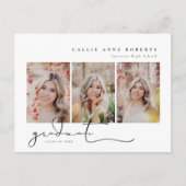 Scripted Snapshots Photo Graduation Announcement  ポストカード (正面)