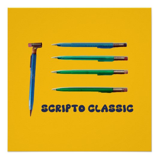 Scripto Classic Mechanical Pencil ポスター (正面)