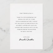 Script's 結婚 Photo Thank You Foil招待状 箔招待状 (裏面)