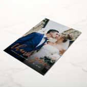 Script's 結婚 Photo Thank You Foil招待状 箔招待状 (回転した状態)