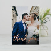 Script's 結婚 Photo Thank You Foil招待状 箔招待状 (立ち正面)