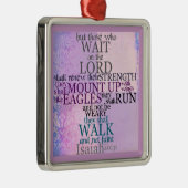 Scriptureアイザイア主の40:31の待ち時間 メタルオーナメント (右)