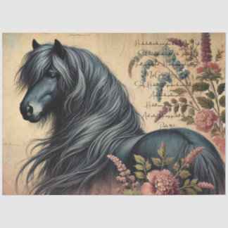 Scripture & Elegant Floral Shetland Pony 薄葉紙