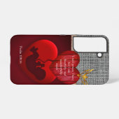Scripture Hessian Embryo Red Heart Gold Dove Samsung Galaxyケース (裏面横)