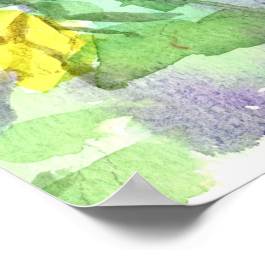 Scripture Isaiah 51:3 Desert Lupines Wildflowers ポスター (角)