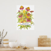 Scripture James 4:8 Bible Verse Religious Flower ポスター (キッチン)