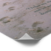 Scripture poster -- footprints with Psalm 119:133 ポスター (角)