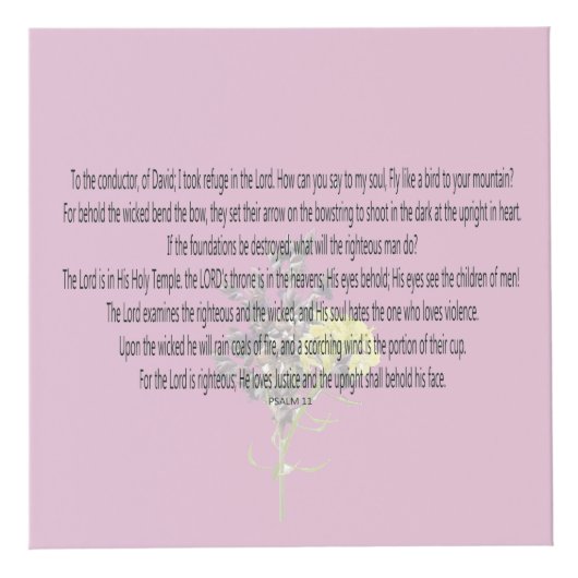 Scripture, Psalm 11, フォトキューブ (正面)