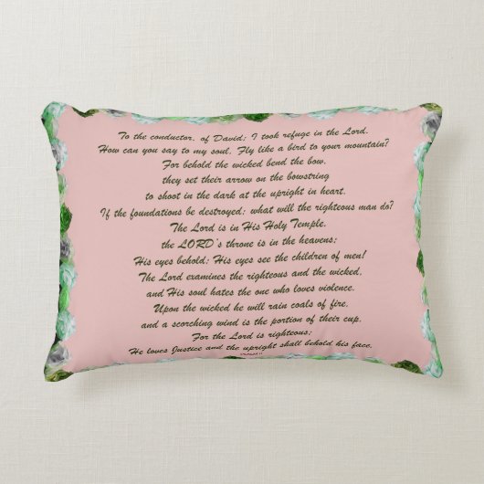 Scripture, Psalm 11, Bible Verse, アクセントクッション (正面)