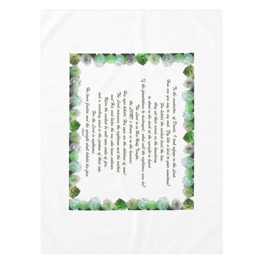 Scripture, Psalm 11, Bible Verse, テーブルクロス (正面)