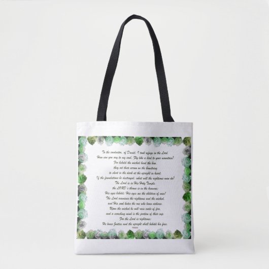 Scripture, Psalm 11, Bible Verse, トートバッグ (正面)