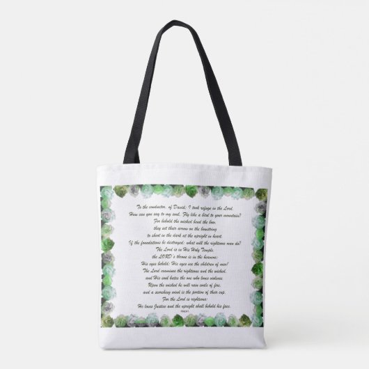 Scripture, Psalm 11, Bible Verse, トートバッグ (裏面)