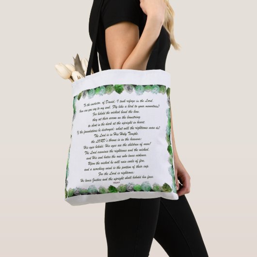 Scripture, Psalm 11, Bible Verse, トートバッグ (クローズアップ)