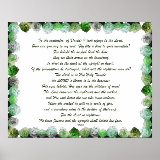 Scripture, Psalm 11, Bible Verse, ポスター (正面)