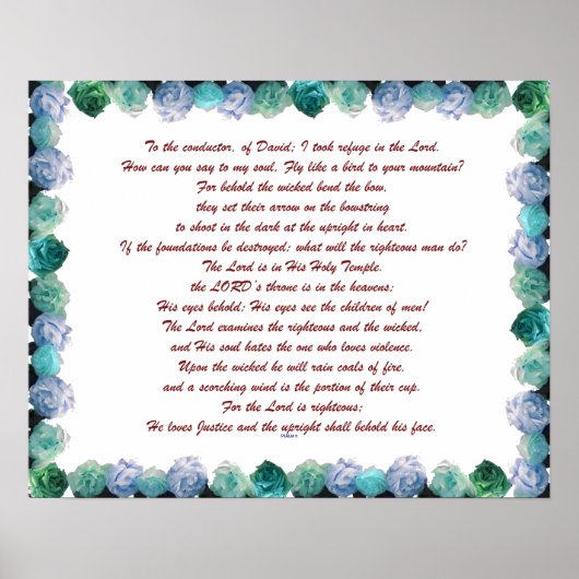 Scripture, Psalm 11, Bible Verse, ポスター (正面)