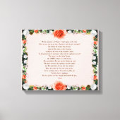 Scripture, Psalm 11, Botanic キャンバスプリント (正面)