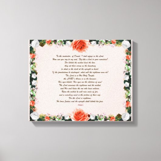 Scripture, Psalm 11, Botanic キャンバスプリント (正面)