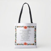 Scripture, Psalm 11, Botanic トートバッグ (正面)