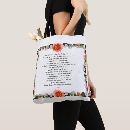 Scripture, Psalm 11, Botanic トートバッグ (クローズアップ)