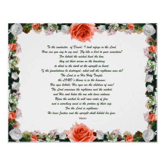 Scripture, Psalm 11, Botanic ポスター (正面)