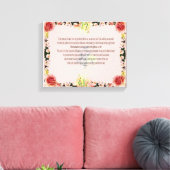 Scripture, Psalm 11, Colorful Flower キャンバスプリント (インサイチュ (リビング))