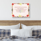 Scripture, Psalm 11, Colorful Flower キャンバスプリント (インサイチュ (寝室))