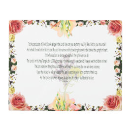 Scripture, Psalm 11, Colorful Flower メタルプリント