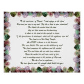 Scripture, Psalm 11, Colorful Roses ポスター (正面)
