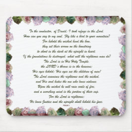 Scripture, Psalm 11, Colorful Roses マウスパッド
