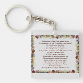 Scripture, Psalm 11, Flowerful キーホルダー