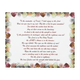Scripture, Psalm 11, Flowerful メタルプリント